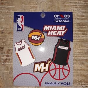 (New) Crocs Miami Heat Jibbitz Set